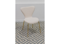 Стул на металлокаркасе Solo white / gold из шоурума 1