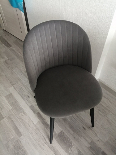 Стул на металлокаркасе Gabi 1 темно-серый / черный фото покупателя 320