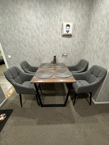 Стол раскладной Лота Лофт 120 25 мм юта / черный матовый фото покупателя 702