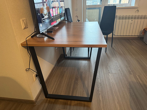 Деревянный стол Лота Лофт 140х80 дуб крафт табачный / черный матовый фото покупателя 745