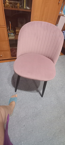 Стул на металлокаркасе Gabi 1 light purple / black фото покупателя 435