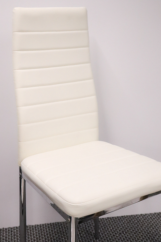 Стул на металлокаркасе DC2-001 black / white line / white из шоурума 2