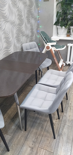 Стул на металлокаркасе Челси К крутящийся бирюзовый / черный фото покупателя 105