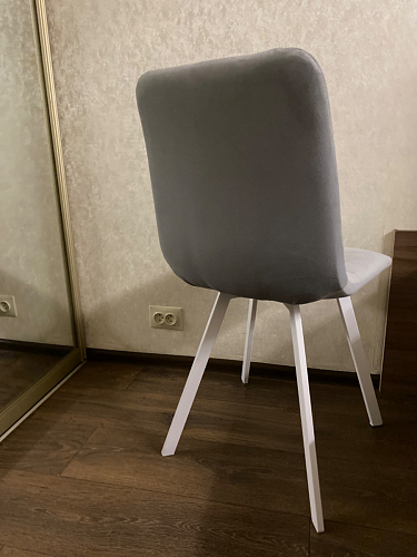 Стул на металлокаркасе Чилли К темно-серый (velutto 32) / черный фото покупателя 654