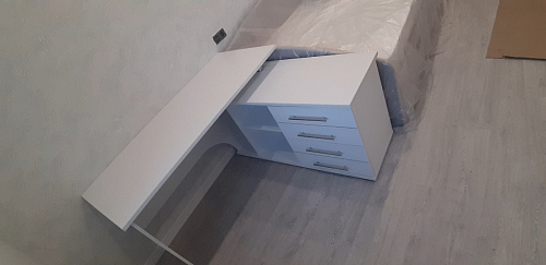 Компьютерный стол КСТ-109П правый дуб сонома / белый фото покупателя 64