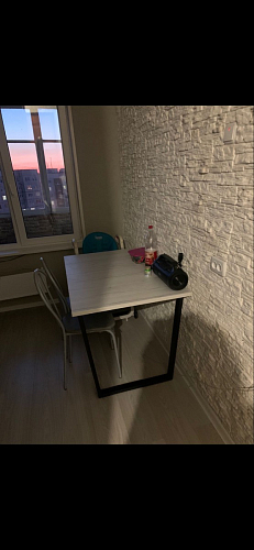 Деревянный стол Лота Лофт 140х80 черный матовый / бетон светлый фото покупателя 336