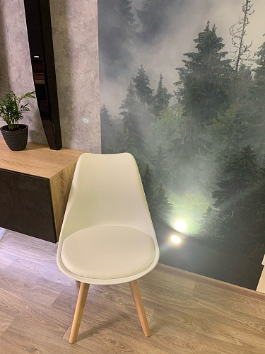 Деревянный стул Bonuss темно-серый / черное сидение / черный фото покупателя 50