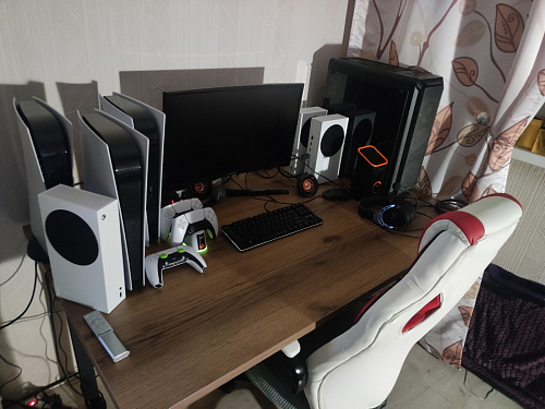 Стол Лота Лофт 140 25 мм черный матовый / бетон фото покупателя 499