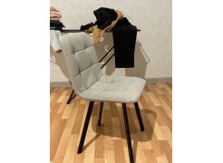 Стул на металлокаркасе Чилли синяя ткань / белый фото покупателя 523