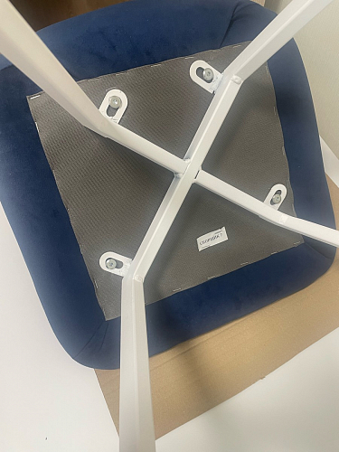 Стул на металлокаркасе Чилли К светло-серый велюр / черный каркас фото покупателя 104