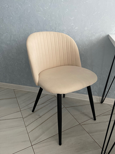 Стул на металлокаркасе Gabi 1 beige / black фото покупателя 730