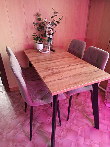 Стол Тринити Лофт 120 32 мм дуб галифакс табако / черный матовый фото покупателя 891