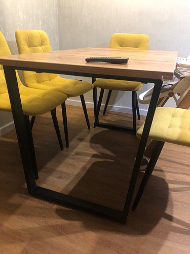 Деревянный стол Лота Лофт 120х75 белый матовый / дуб крафт золотой фото покупателя 64