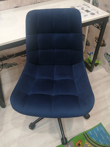 Компьютерное кресло Честер голубой (velutto 47 ) / черный фото покупателя 34