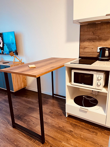 Барная стойка Дилан Лофт 120х40х98 дуб делано темный фото покупателя 179