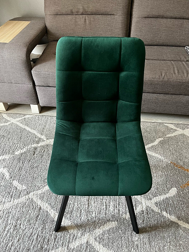 Стул на металлокаркасе Чилли черный / зеленый фото покупателя 744