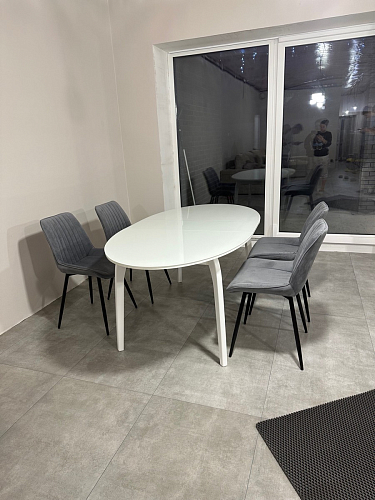 Стул на металлокаркасе Седа К латте / черный фото покупателя 163