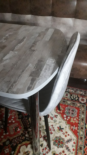 Стул на металлокаркасе Capri голубой фото покупателя 107