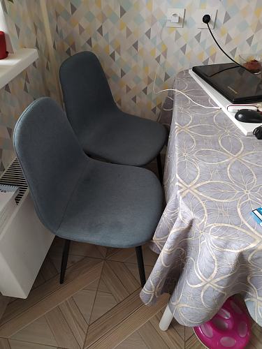 Стул на металлокаркасе Lilu 05 gray / white фото покупателя 25