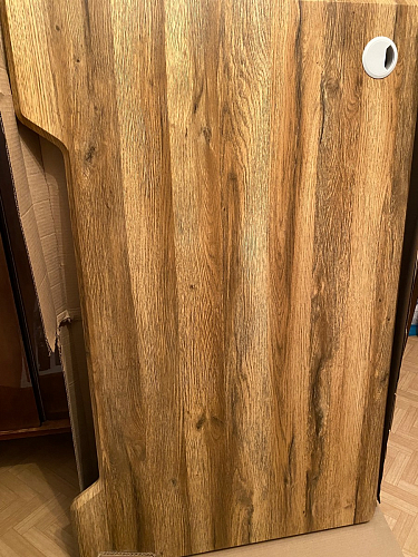 Компьютерный стол Маркос с механизмом подъема 140х80х75 орех кантри / белый фото покупателя 30