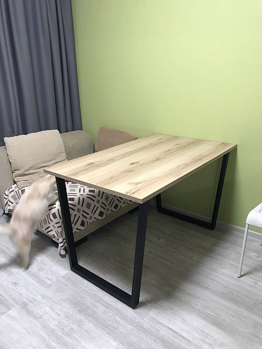 Деревянный стол Лота Лофт 140х80 черный матовый / бетон светлый фото покупателя 890