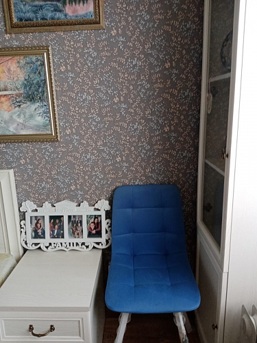 Стул на металлокаркасе Чилли К светло-серый велюр / черный каркас фото покупателя 77