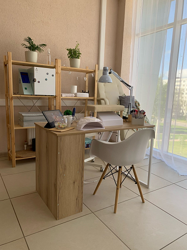 Письменный стол Фред Лофт черный матовый / дуб делано темный фото покупателя 7