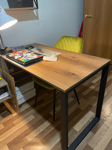 Письменный стол Битти Лофт 116х60х75 креатель / черный матовый фото покупателя 13