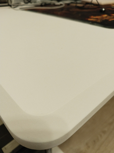 Компьютерный стол Маркос с механизмом подъема 140х80х75 орех кантри / белый фото покупателя 21