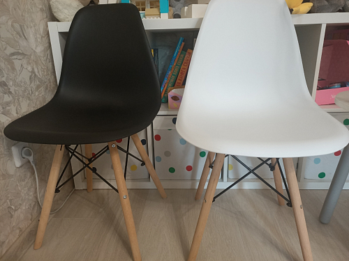 Пластиковый стул Eames PC-015 серо-голубой / дерево фото покупателя 303