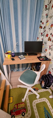 Письменный стол Битти Лофт 116х60х75 креатель / черный матовый фото покупателя 22