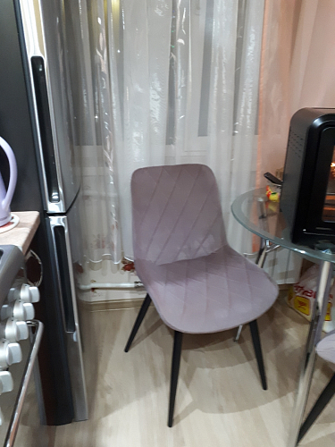 Стул на металлокаркасе Fox light purple / black фото покупателя 2