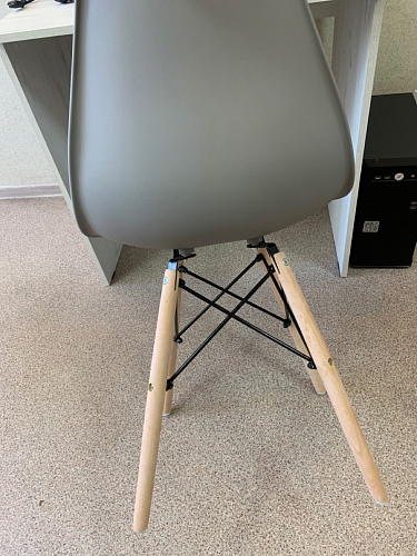 Пластиковый стул Eames PC-015 серо-голубой / дерево фото покупателя 447