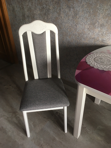 Стул деревянный Aron Soft white / light grey фото покупателя 1