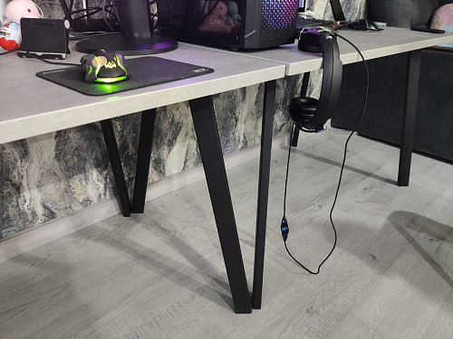 Стол Тринити Лофт 120 32 мм дуб галифакс табако / черный матовый фото покупателя 261