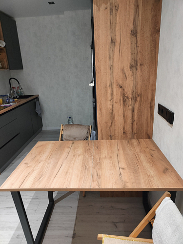 Стол раскладной Лота Лофт 120 25 мм юта / черный матовый фото покупателя 764