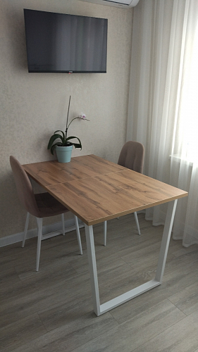 Деревянный стол Лота Лофт 120x75 дуб крафт табачный / черный матовый фото покупателя 429