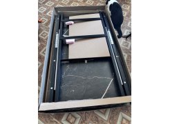 Стол Центавр 120(160)х70х75 файерстоун / черный матовый фото покупателя 52