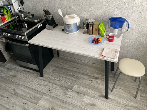 Стол Тринити Лофт 140 25 мм дуб делано темный / белый фото покупателя 180