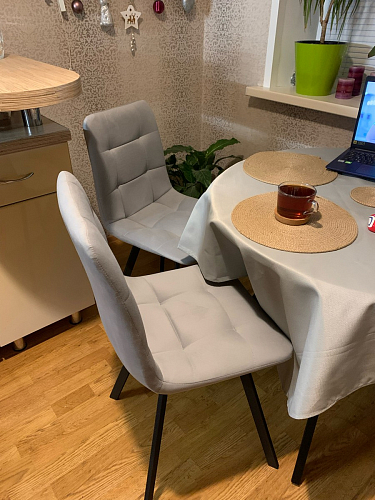 Комплект стульев Чилли 2 шт бежевый / черный фото покупателя 1128