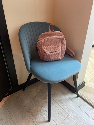 Стул на металлокаркасе Gabi 1 light blue / black / gold фото покупателя 934