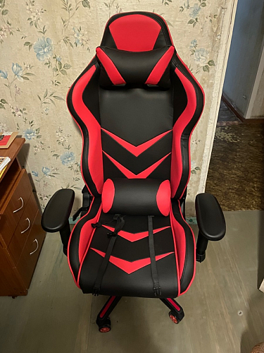 Компьютерное кресло Racer черное / голубое фото покупателя 181