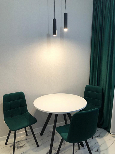 Стул на металлокаркасе Чилли К темно-серый (velutto 32) / черный фото покупателя 87