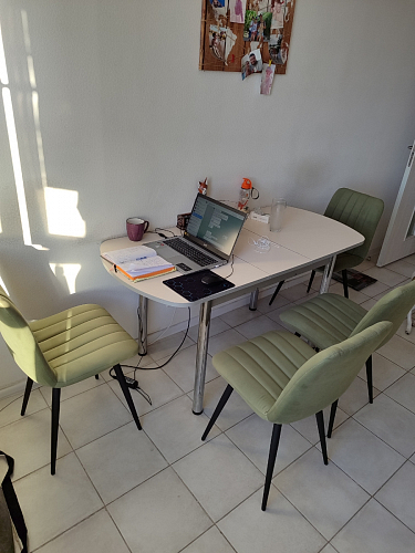 Стул на металлокаркасе Дани бежевый / белый фото покупателя 14