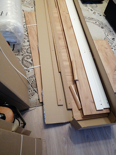 Двуспальная кровать Клауд 160х200 парящая дуб крафт золотой / антрацит фото покупателя 582