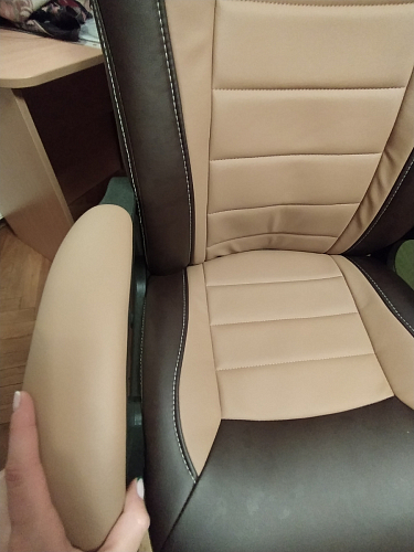 Компьютерное кресло Kadis коричневое / бежевое фото покупателя 30