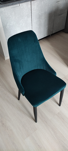 Стул на металлокаркасе Kora green / black фото покупателя 274