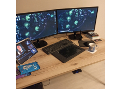 Стол Тринити Лофт 120 32 мм бетон / черный матовый фото покупателя 531