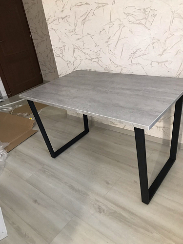 Стол Лота Лофт 120 32 мм бетон / черный матовый фото покупателя 82