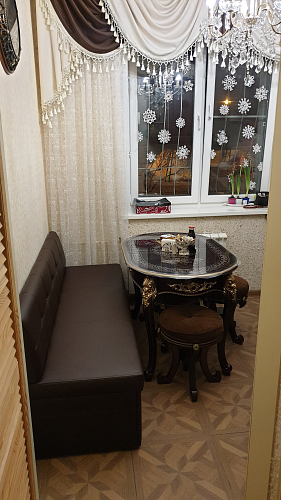 Кухонный диван Лео микровельвет коричневый фото покупателя 2